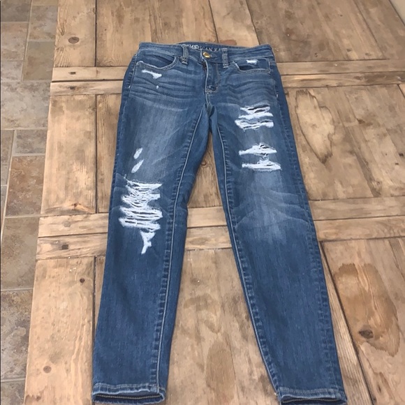 American Eagle Super Stretch X Distressed Jeans - Picture 1 of 7